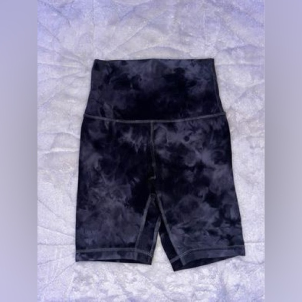 lululemon athletica Black Tie-Dye Bike Shorts